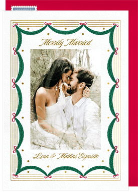 'Garland Border' Holiday Greetings Card