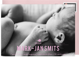 'Sweet and Simple' Birth Announcement