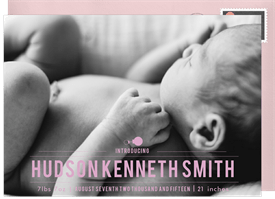 'Sweet and Simple' Birth Announcement