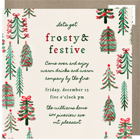 'Whimsy Pines' Holiday Party Invitation