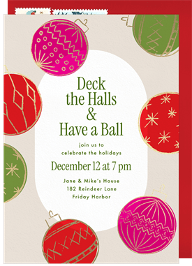 'Have A Ball' Holiday Party Invitation