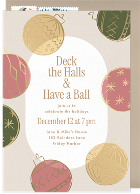 'Have A Ball' Holiday Party Invitation