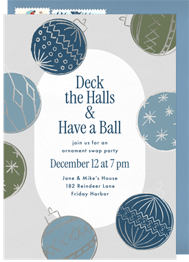'Have A Ball' Christmas Party Invitation