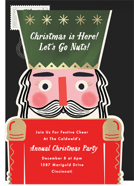'Playful Nutcracker' Christmas Party Invitation