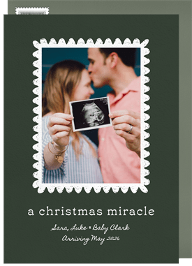 'Scalloped Miracle' Christmas Greetings Card
