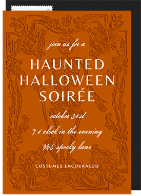 'Haunted Letterpress' Halloween Invitation