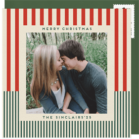 'Double Stripes' Christmas Greetings Card
