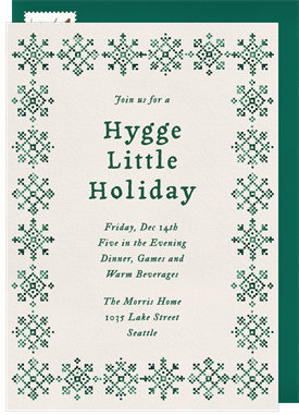 'Cozy Hygge' Holiday Party Invitation