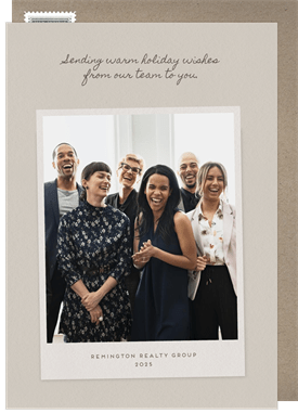 'Classic Polaroid' Business Holiday Greetings Card