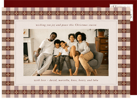 'Classic Textile' Christmas Greetings Card