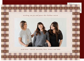 'Classic Textile' Business Holiday Greetings Card
