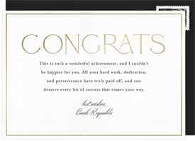 'Simple Congrats' Congratulations Card