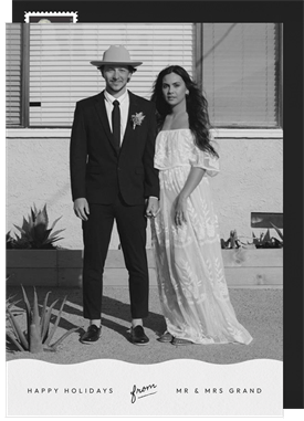 'Modern Wave' Holiday Greetings Card