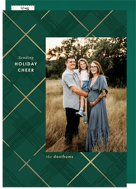 'Sketchy Plaid' Holiday Greetings Card