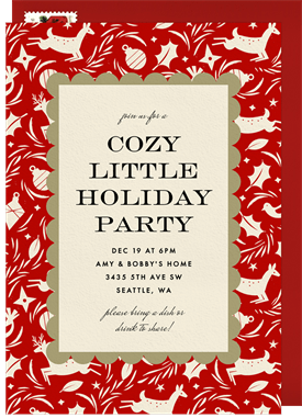 'Scalloped Cheer' Holiday Party Invitation