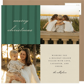 'Square Checker' Christmas Greetings Card