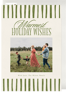 'Painted Stripes' Holiday Greetings Card