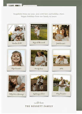 'Polaroid Collage' Holiday Greetings Card