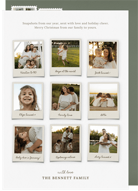 'Polaroid Collage' Christmas Greetings Card