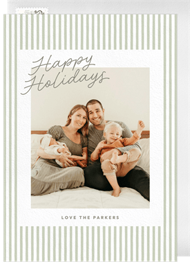 'Clean Stripes' Holiday Greetings Card