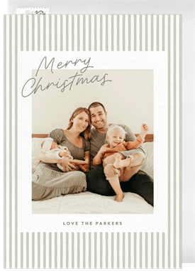'Clean Stripes' Christmas Greetings Card
