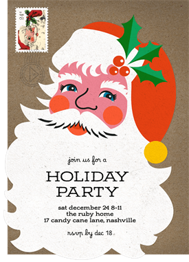 'Jolly Saint Nick' Christmas Party Invitation
