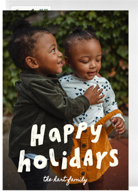 'Happy and Handlettered' Holiday Greetings Card