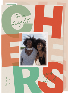 'Oversized Cheers' Holiday Greetings Card