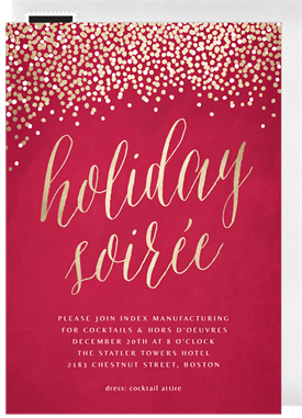 'Shimmer Soirée' Business Holiday Party Invitation