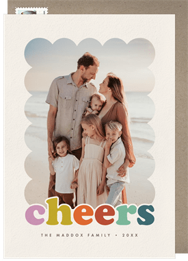'Fun Colorful Cheers' Holiday Greetings Card