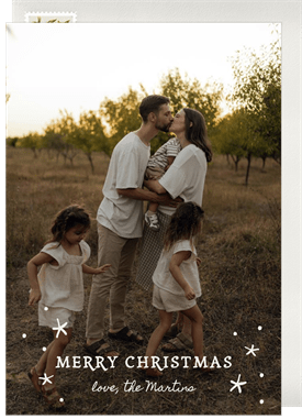 'Handdrawn Stars' Christmas Greetings Card