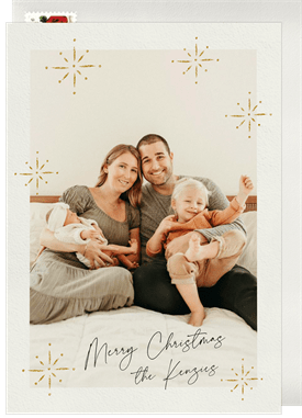 'Star Snowflakes' Christmas Greetings Card