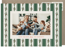 'Holly Stripes' Holiday Greetings Card
