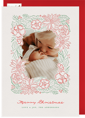 'Wrapped in Blooms' Christmas Greetings Card