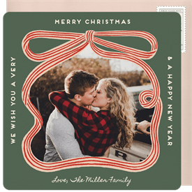 'Festive Bow Border' Christmas Greetings Card