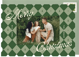 'Diamond Plaid' Christmas Greetings Card