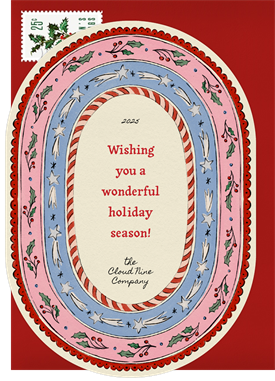 'Festive Holiday Frame' Business Holiday Greetings Card