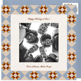 'Quilt Square' Business Holiday Greetings Card