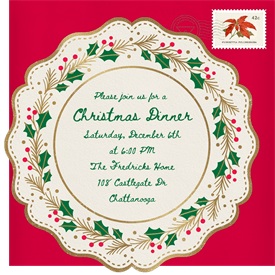 'Festive Plate' Christmas Party Invitation