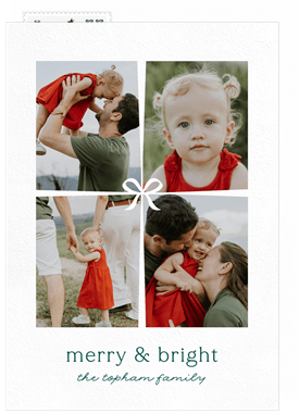 'Adorable Bow' Holiday Greetings Card