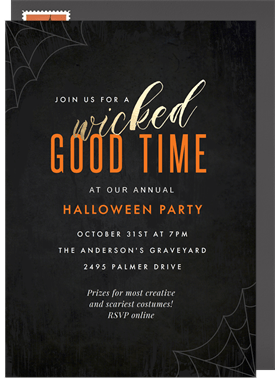'Wicked Good Time' Halloween Invitation