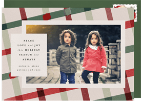 'Plaid Festive Tones' Holiday Greetings Card