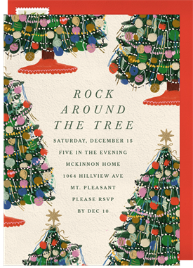 'Ornament Overload' Christmas Party Invitation