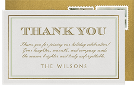 'Holly and Berry Border' Business Holiday Party Thank You Note