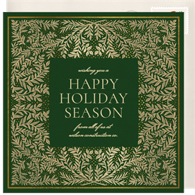 'Vine Filigree' Business Holiday Greetings Card