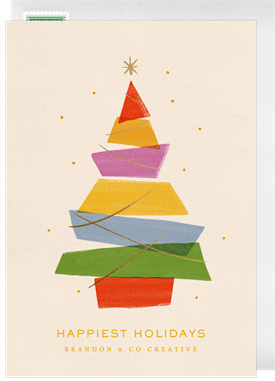 'Deconstructed Tree' Business Holiday Greetings Card