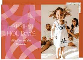 'Jubilant Streamers' Holiday Greetings Card