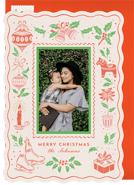 'Classic Christmas Motifs' Christmas Greetings Card