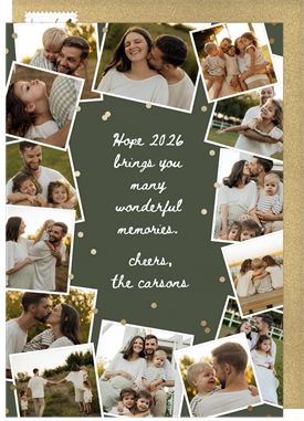 'Confetti Collage Frame' Holiday Greetings Card