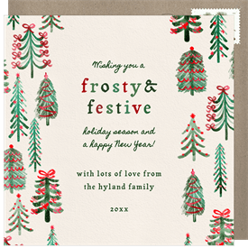 'Whimsy Pines' Christmas Greetings Card